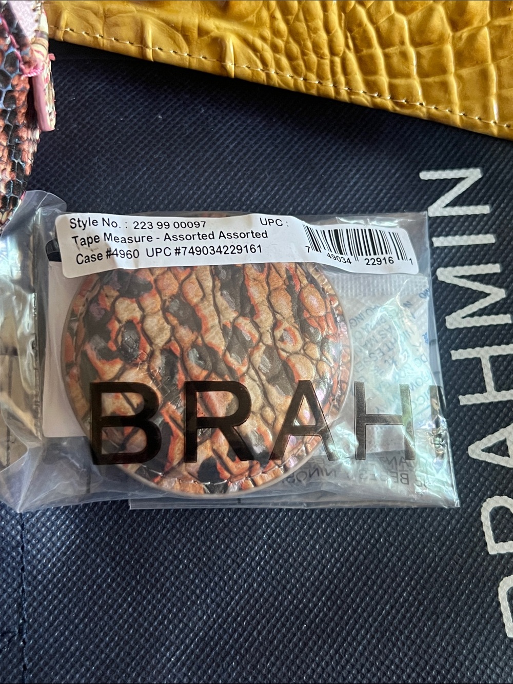 BRAHMIN Tape Measure NWT in Leopard Bergamot